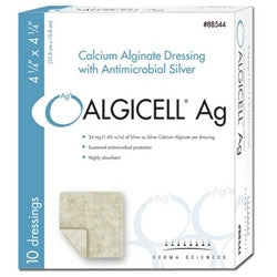 Algicell Ag Antimicrobial Silver Dressing 4" x 8" - #88548