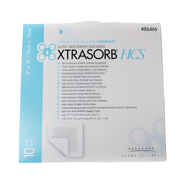 Xtrasorb HCS Adhesive Border Dressing 6" x 6" - #86466